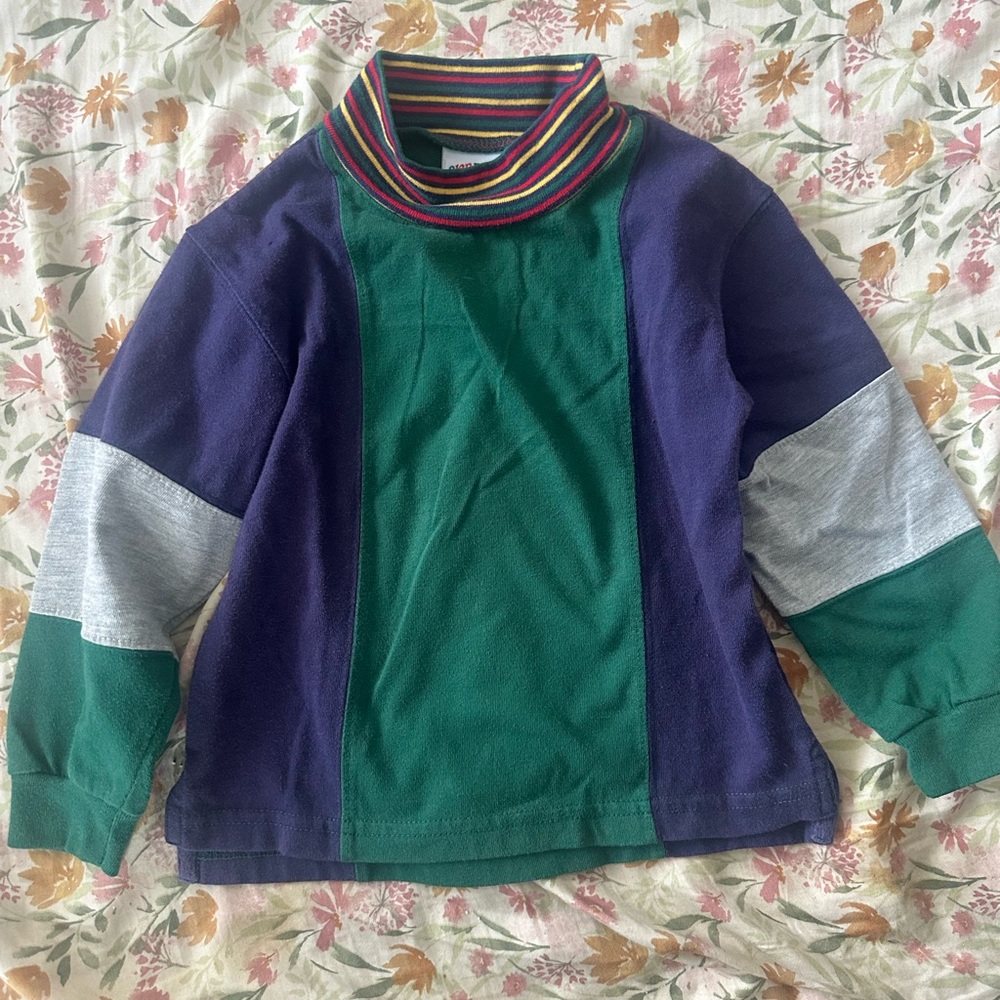 Kids Colorblock Long-Sleeve turtleneck